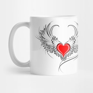 Angel Heart with White Wings Mug